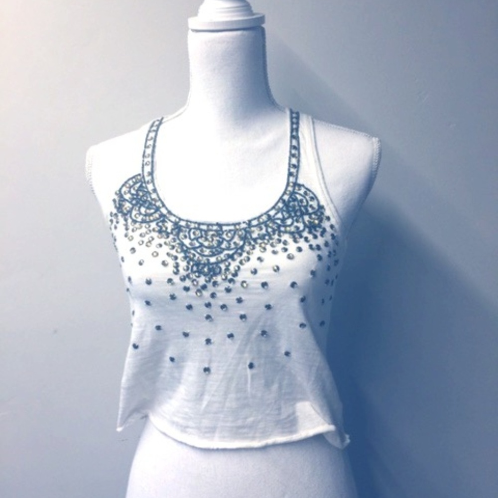 Free people embellished tank XS